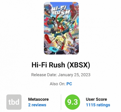 节奏动作游戏《Hi-Fi Rush》热度不减 Steam热销榜第四