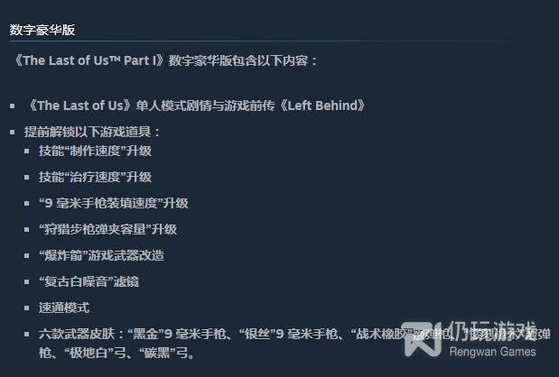 最后生还者重制版steam多少钱(最后生还者重制版Steam版预购奖励是什么)