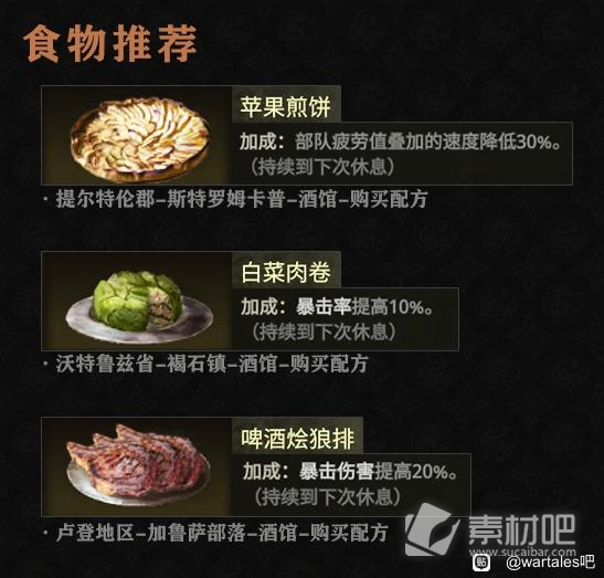 战争传说吃什么食物好(战争传说食物推荐详解)