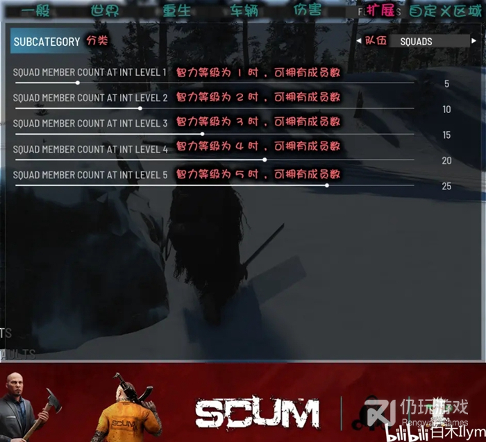 SCUM0.85版本服务器后台设置界面翻译是什么(SCUM0.85版本服务器后台设置界面翻译介绍)