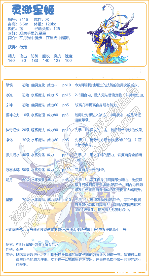 洛克王国灵渺星姬性格什么好？灵渺星姬性格技能搭配推荐