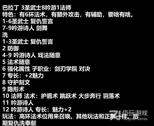 博德之门3复仇之誓圣武士构筑怎么做(博德之门3复仇之誓圣武士BD一览)