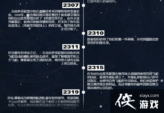 星空故事时间线公布：玩家剧情开始于2330年