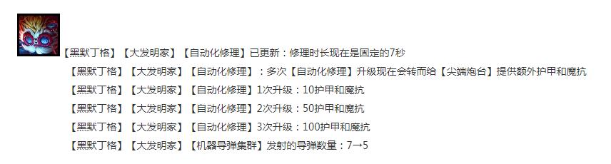 云顶之弈1316版本正式服大发明家削弱了什么(云顶之弈13.16版本正式服大发明家削弱详情)