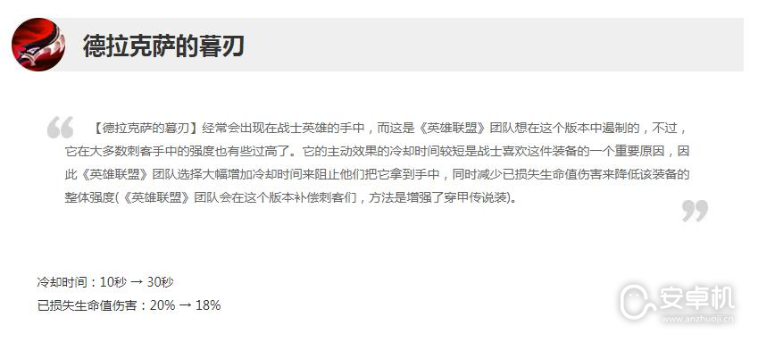 英雄联盟1316版本正式服暮刃削弱了什么，英雄联盟13.16版本正式服暮刃削弱说明