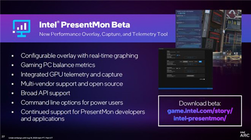 英特尔发布全新PresentMon Beta工具 ， 更多数据一目了然