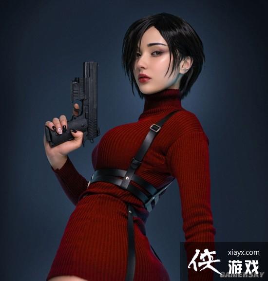 COSPLAY图赏：俄妹COS生化4重制版艾达王 短裙黑丝完美还原