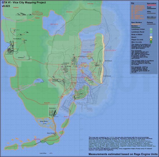 玩家根据泄露拼接GTA6地图：规模远超前作