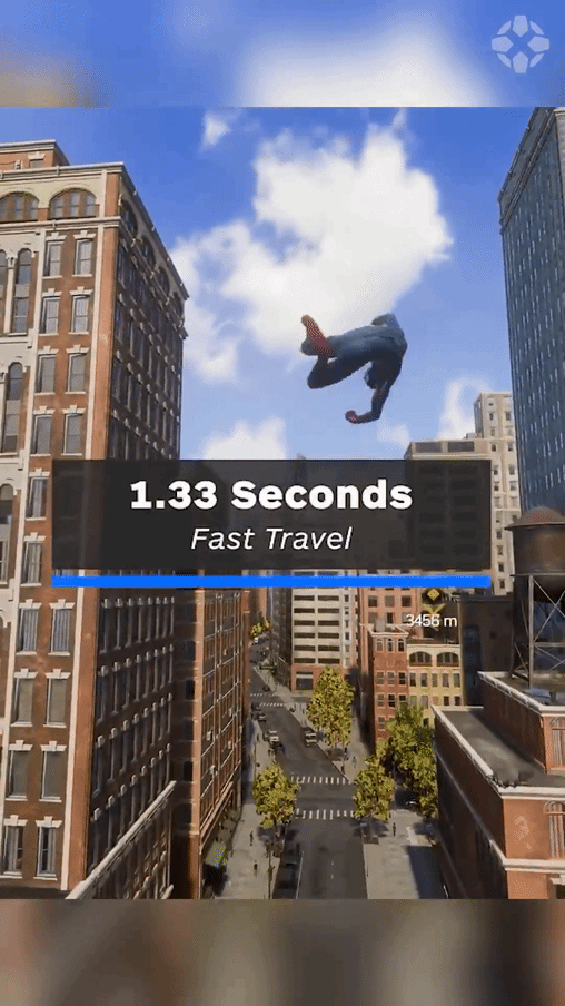 真·秒加载！IGN实测漫威蜘蛛侠2传送加载1.33秒