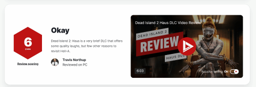 死亡岛2DLC IGN6分：流程短且几乎没有新变化