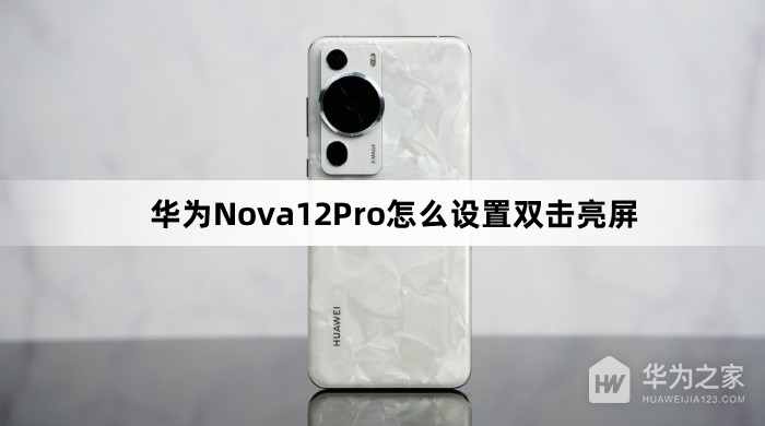 华为Nova12Pro怎么设置双击亮屏(华为Nova12Pro设置双击亮屏方法介绍)