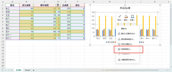 Excel图表怎么设置x轴y轴