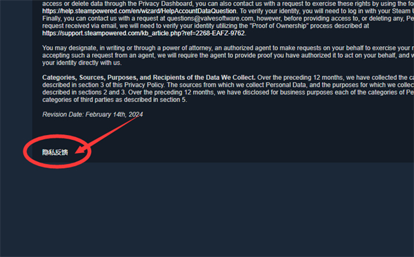 steam隐私反馈怎么弄